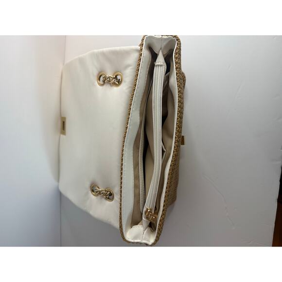I.N.C Ajae Straw Overlay Shoulder Bag - Picture 4 of 5